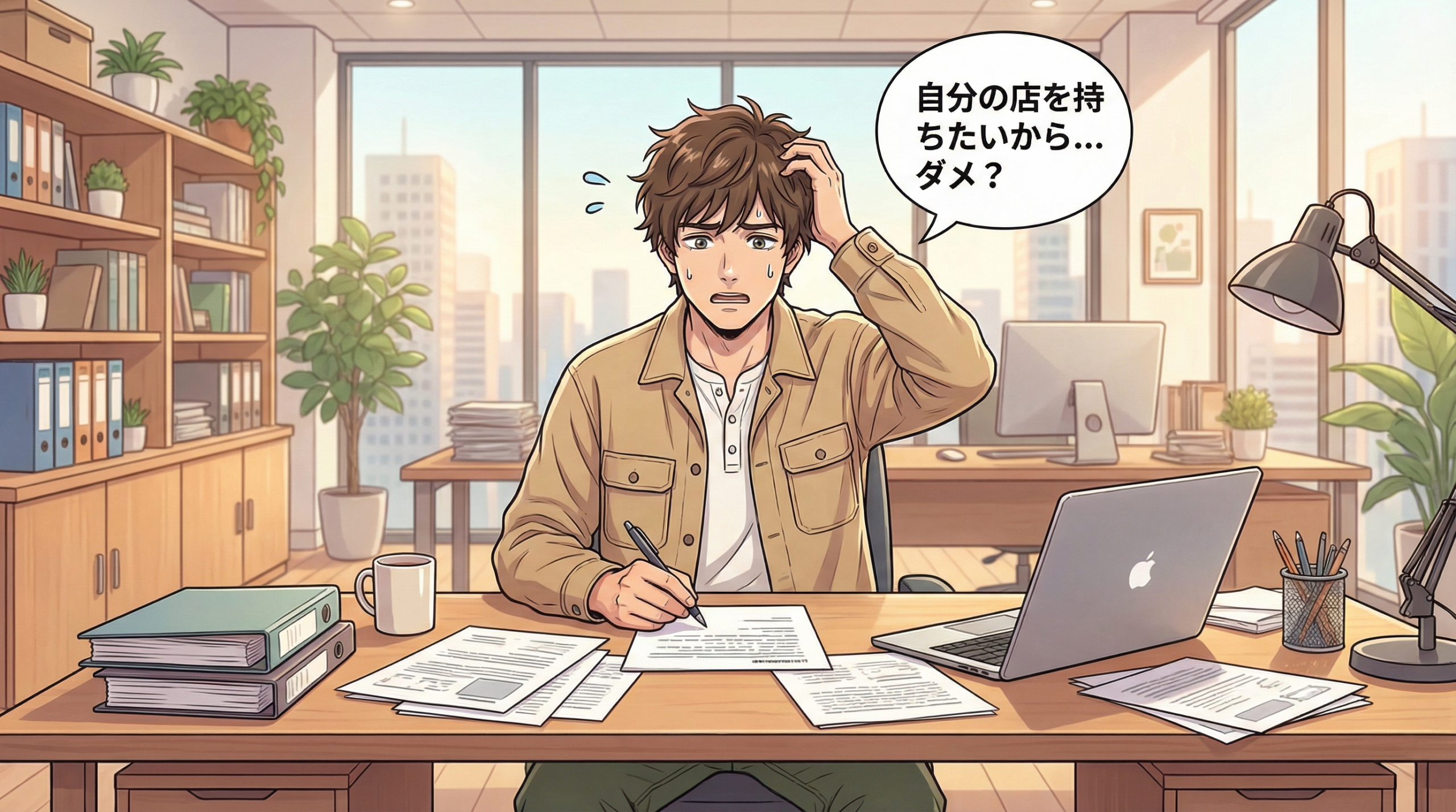 創業動機の書き方に悩む日向