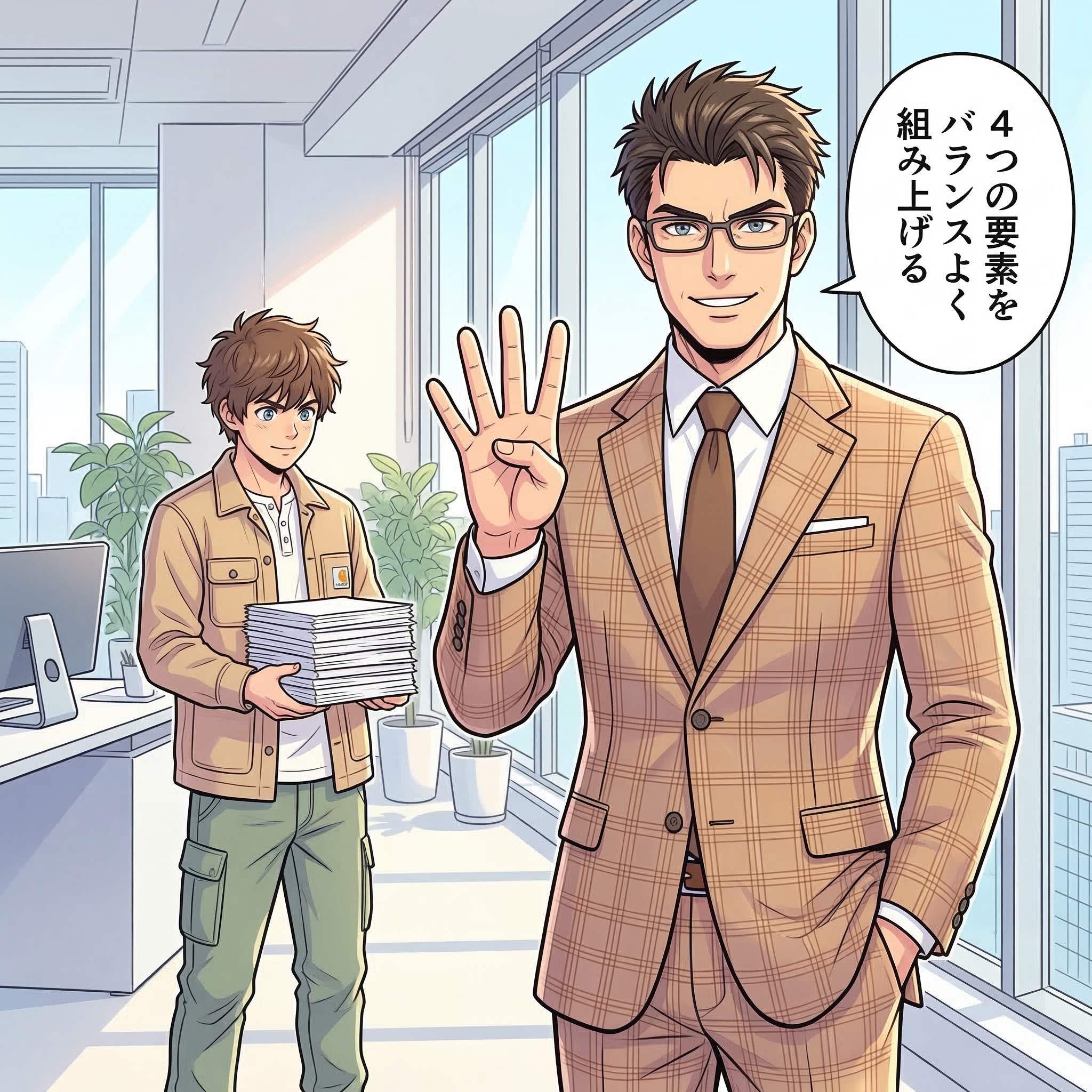 4つの要素をバランスよく組み上げる